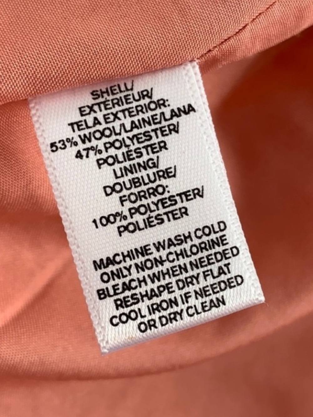 Loft Textured Wool Blend Moto Pea Coat Sutton Pink Size S NWT - Picture 10 of 16